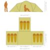 vidaXL Camping Tent Fabric 9 Persons Blue and Yellow - Image 9