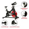 Sunny Health & Fitness Evolution Pro Magnetic Belt Drive Indoor Cycling Bike - SF-B1714 - Image 4