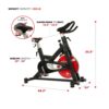 Sunny Health & Fitness Evolution Pro Magnetic Belt Drive Indoor Cycling Bike - SF-B1714 - Image 5