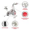Sunny Health & Fitness Magnetic Belt Drive Premium Indoor Cycling Bike - SF-B1876 - Image 5
