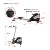SF-RW5622 Dual Function Magnetic Rowing Machine - Image 5