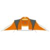 vidaXL Camping Tent 9 Persons Fabric Gray and Orange - Image 3