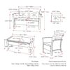 CorLiving Cascade Wicker Rattan Patio Set with Navy Cushions 4pc - Image 5